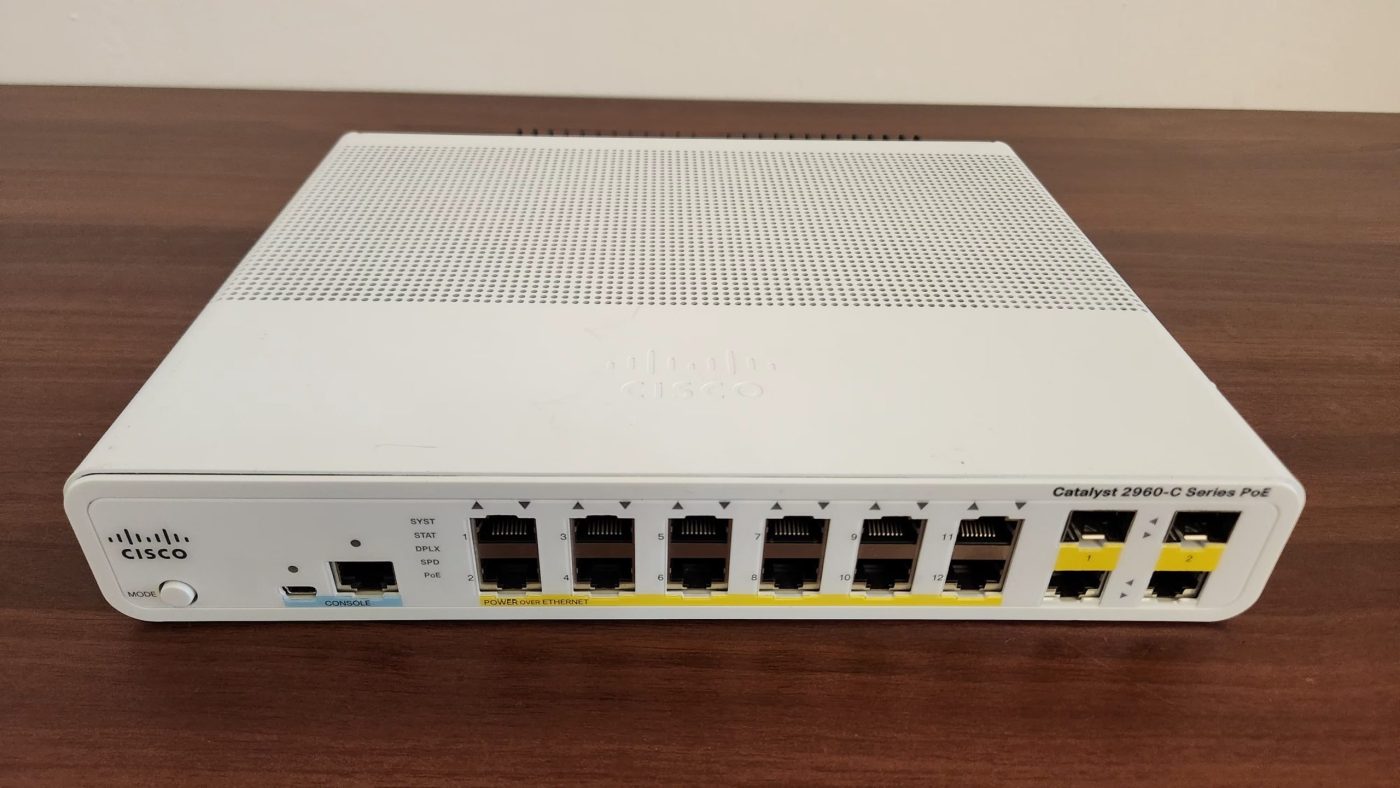 Cisco Catalyst 2960-C Series | Model WS-C2960C-12PC-L | 12 Port PoE Compact Switch | USA Pre-Owned