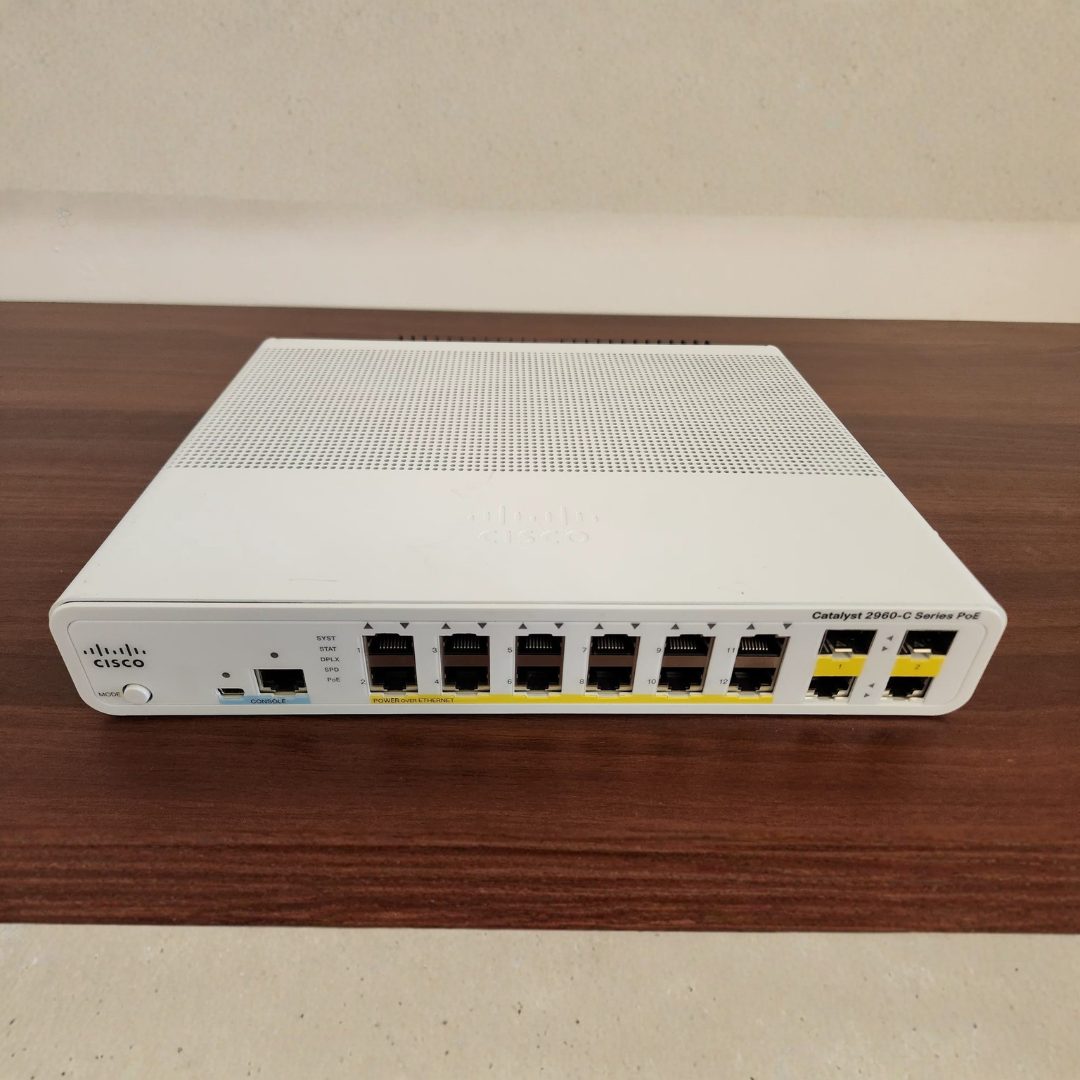 Cisco Catalyst 2960-C Series | Model WS-C2960C-12PC-L | 12 Port PoE Compact Switch | USA Pre-Owned Cisco Catalyst 2960-C Series | Model WS-C2960C-12PC-L | 12 Port PoE Compact Switch | USA Pre-Owned