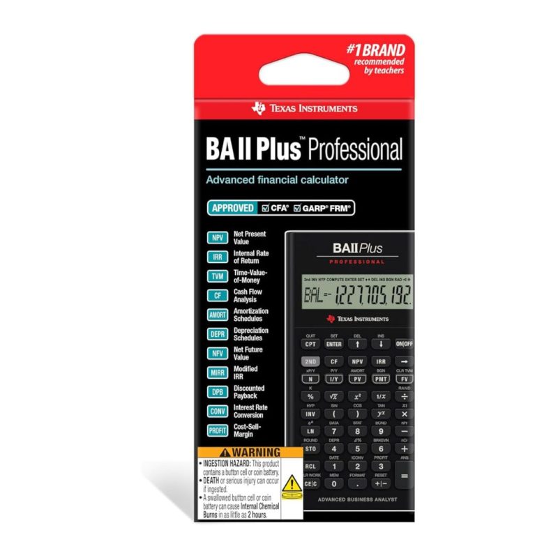 BRAND NEW Texas Instruments BA II Plus Professional Advanced Business Analyst/Financial Calculator