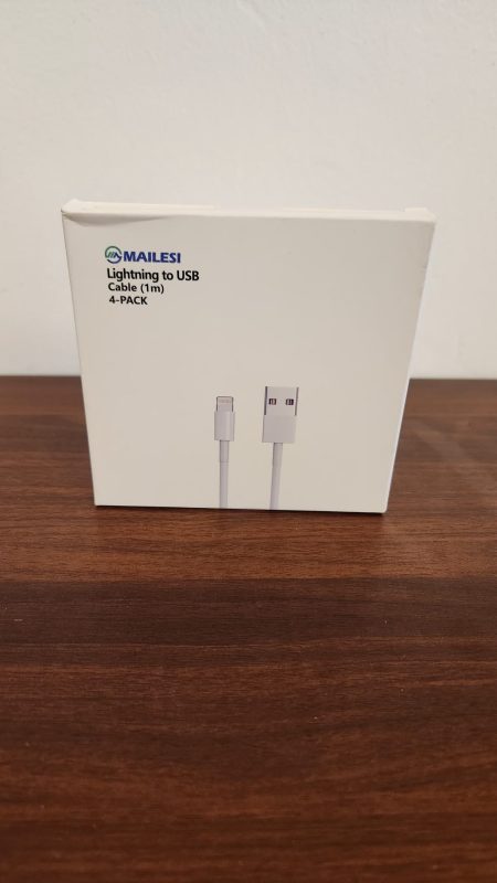 Replacement Lightning to USB Cable (1m) for iPhone & iPad – 4-Pack