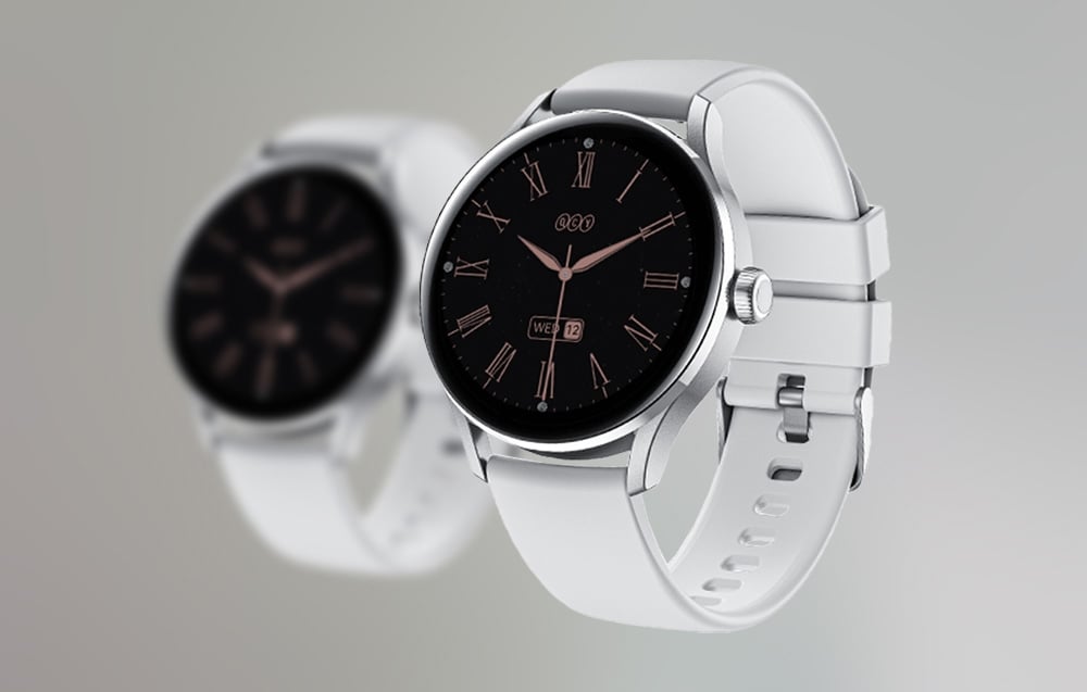 QCY Elite Smart Watch (Silver, Gray)