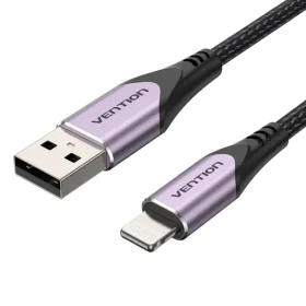 Vention USB 2.0 A Male to Lightning Male Cable Purple 1M Aluminum Alloy Type