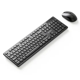 Vention Wireless Full-Sized Keyboard and Mouse Combo with Mouse Pad Black Slim Type - US English Layout