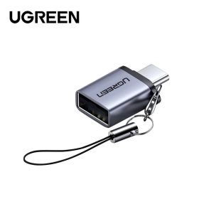 UGREEN Type C to USB 3.0 A Adapter Cable with Lanyard (Space Gray)