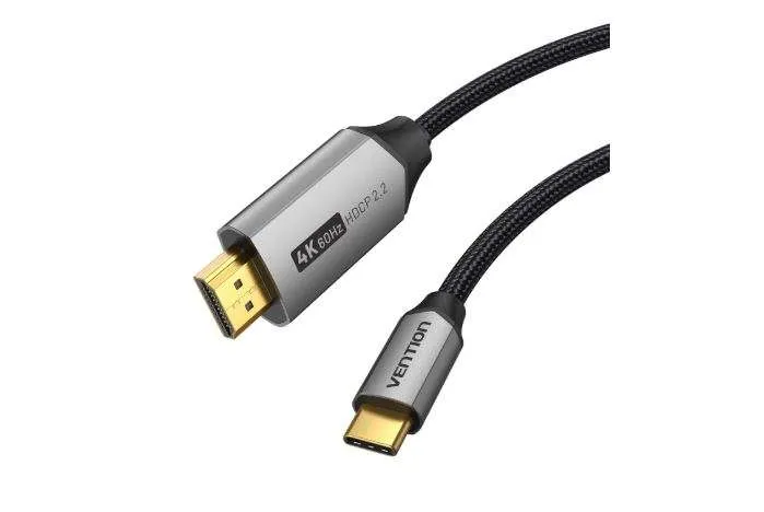 Vention Nylon Braided HDMI Cable 5M Black Metal Type