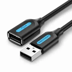 Vention USB 2.0 A Male to A Female Extension Cable 5M Black PVC Type