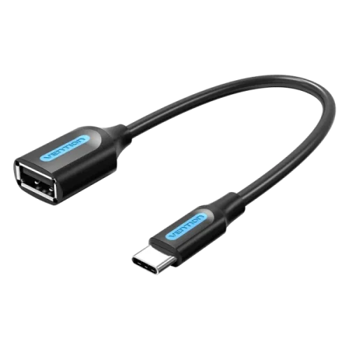 Vention USB 2.0 C Male to A Female OTG Cable 0.15M Black PVC Type