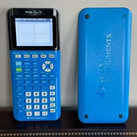 Texas Instruments TI-84 Plus CE Graphing Calculator – Blue, SAT & ACT Approved, USA Pre-Owned