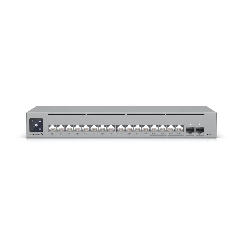 Ubiquiti UniFi Pro Max Switch 16 PoE | 12 PoE Ports, 4× 2.5Gbps PoE++ – 180W