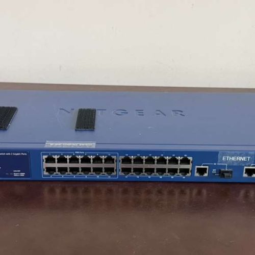 NETGEAR FS726TP ProSafe 24+2 Smart Switch with PoE 24-Port 10/100 + Gigabit USA Pre-Owned