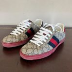 New Genuine/Original Gucci Kids Ace GG Supreme Sneaker Style 429445 96G50 9767 Size 6+ USA Pre-Owned