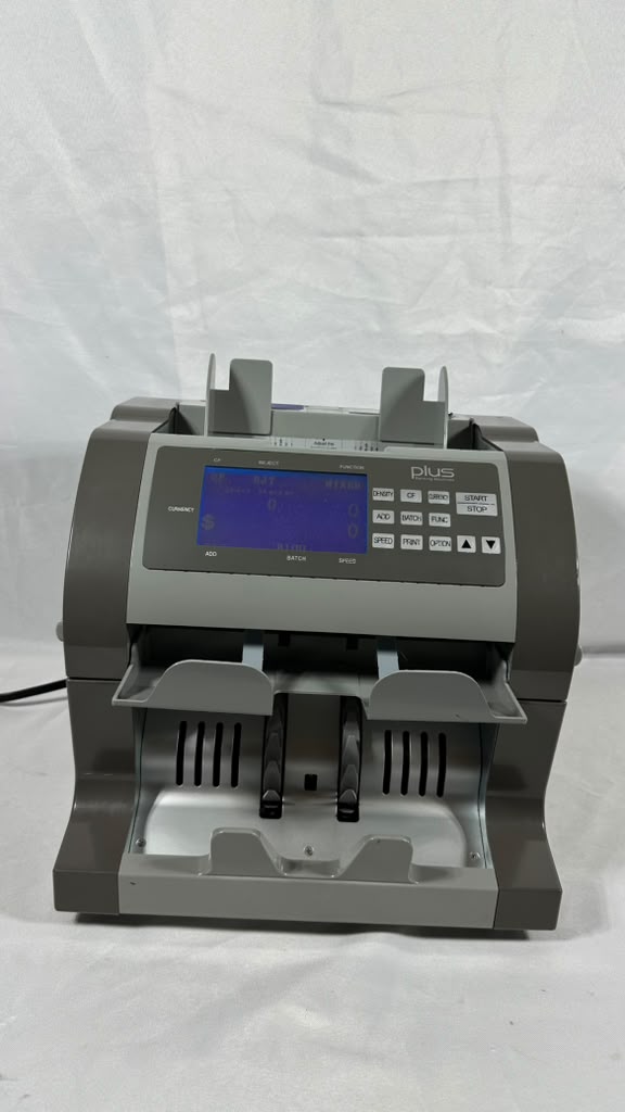 WhatsApp Image 2026-06-13 at 10.10.52 AM (1) PLUS P-624 Banking Machines Currency Bill Counter Money Counter Mixed Denomination CF/UV USA Pre-Owned