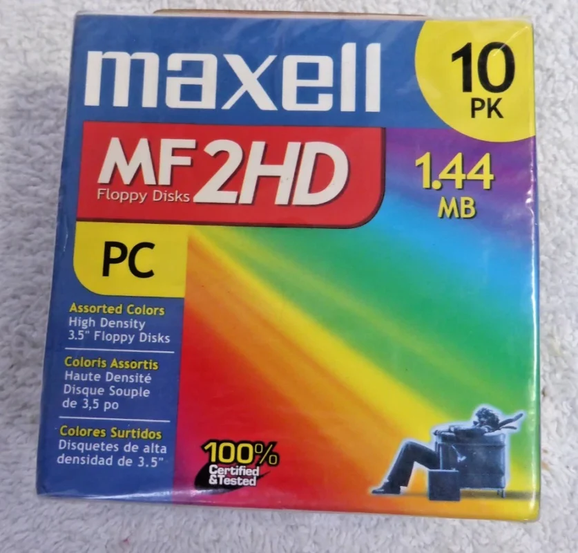 Sealed 10-Pack MF2HD 3.5-Inch Floppy Disks 1.44MB Storage | New