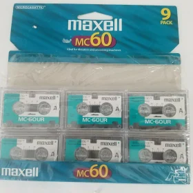 Sealed 9-Pack Maxell MC-60UR Microcassettes | New