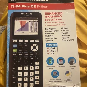 TI-84 Plus CE Python Enhanced Graphing Calculator with Software | Black | USA Pre-Owned
