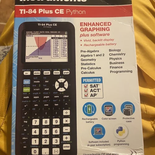 TI-84 Plus CE Python Enhanced Graphing Calculator with Software | Black | USA Pre-Owned