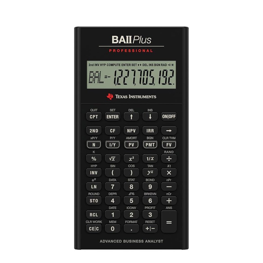 Texas Instruments BA II Plus Professional Financial Calculator | EX-USA Texas Instruments BA II Plus Professional Financial Calculator | EX-USA