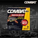 Combat Max Large Roach Killing Bait | 1 Station | Fipronil 0.03% | USA Imported